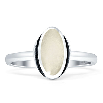 Oval 10mm Moonstone Oxidized Solitaire Ring 925 Sterling Silver Wholesale